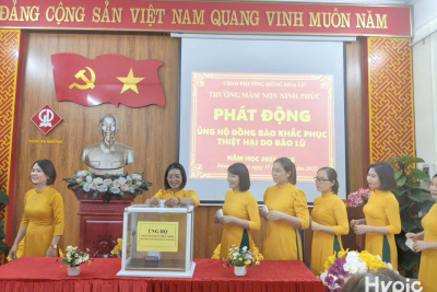 TRƯỜNG MẦM NON NINH PHÚC TỔ CHỨC THÀNH CÔNG HỘI NGHỊ CÁN BỘ, VIÊN CHỨC VÀ NGƯỜI LAO ĐỘNG NĂM HỌC 2025 – 2026 – LAN TỎA TINH THẦN TƯƠNG THÂN TƯƠNG ÁI HƯỚNG VỀ ĐỒNG BÀO BÃO LỤT