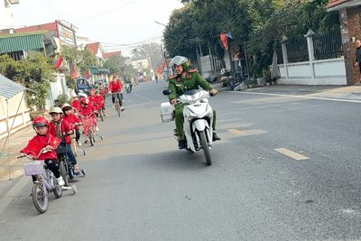 TRƯỜNG MẦM NON NINH PHÚC TỔ CHỨC HOẠT ĐỘNG TRẢI NGHIỆM “BÉ VỚI AN TOÀN GIAO THÔNG”